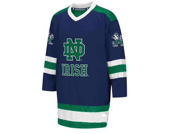 Rare Vintage Notre Dame Fighting Irish Hockey Jersey Embroidery