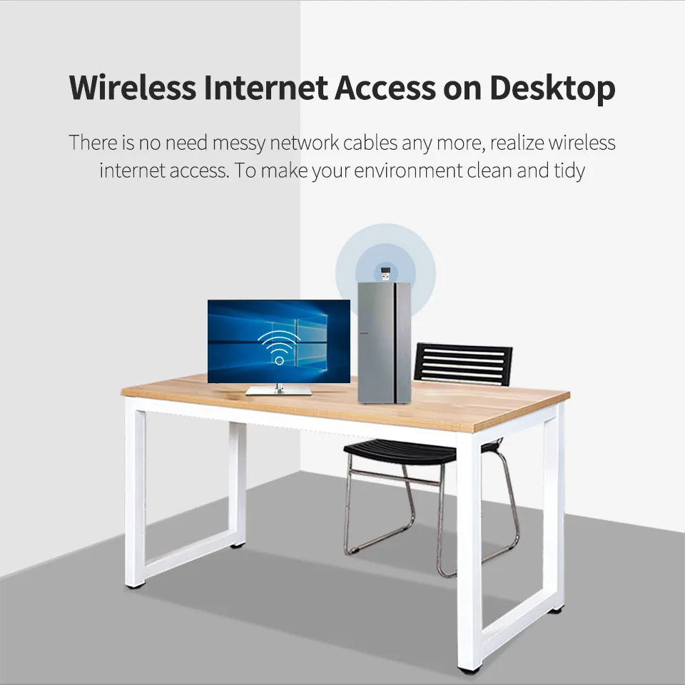 USB Wifi адаптер 650 Мбит/с беспроводная сетевая карта антенна Ethernet Wifi приемник Nano LAN AC двухдиапазонный 2,4+ 5 ГГц для ПК Wi-Fi ключ