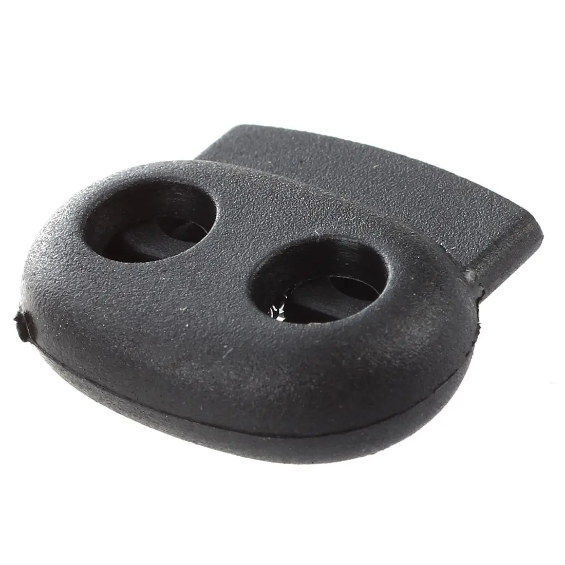 

HHTL-20 Pcs 2 Holes 3.6mm Drawstring Cord Locks Spring Toggles Black