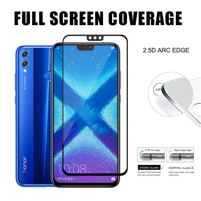 

For Huawei Honor 8X Tempered Glass Original Full Cover Screen Protector for huawei View 10 Lite Glass Tempered Protective Film