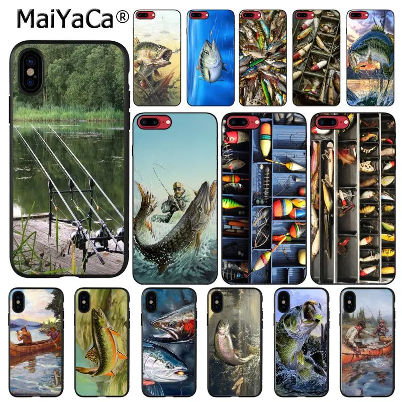 Охота и рыбалка искусство рыбы Чехол для мобильного телефона iphone 11 12 Pro 11Pro Max 8 7 6 6S