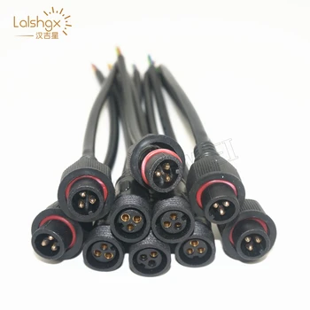 

5/10pairs 3 Pin connector Male to Female Waterproof Cable IP68 with 20cm pigtail wire for led modules ws2811 2812b led strip
