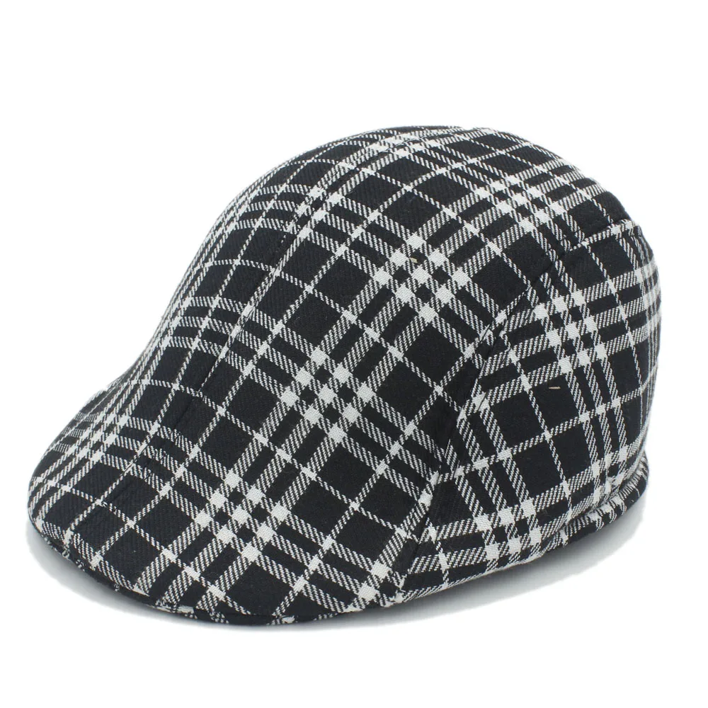 INFINITLOVE ретро теплый гатсби полоса плоская кепка Солнечный водитель, разносчик газет шляпа для мужчин/женщин A00227 - Цвет: Color 1
