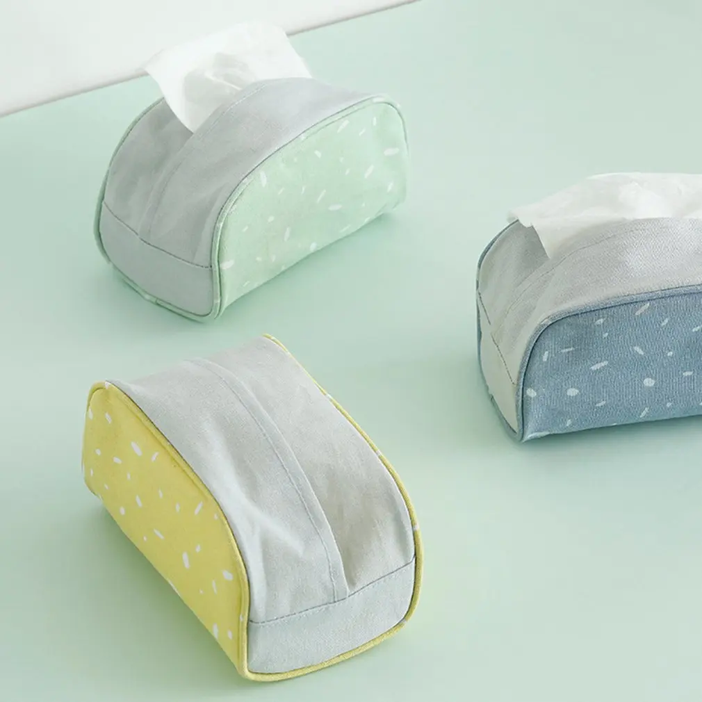 Cute Tissue Box Cloth Napkin Holder Seat Type Home Car Tissue Case Facial Tissue for Home