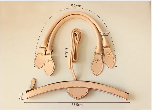 Сумка с ручками из натуральной кожи, роскошная брендовая сумка, наборы ручных ручек для самостоятельного изготовления, действительно окисляющая коровья кожа, аксессуары, сумки, запчасти, новинка - Цвет: DIY sets