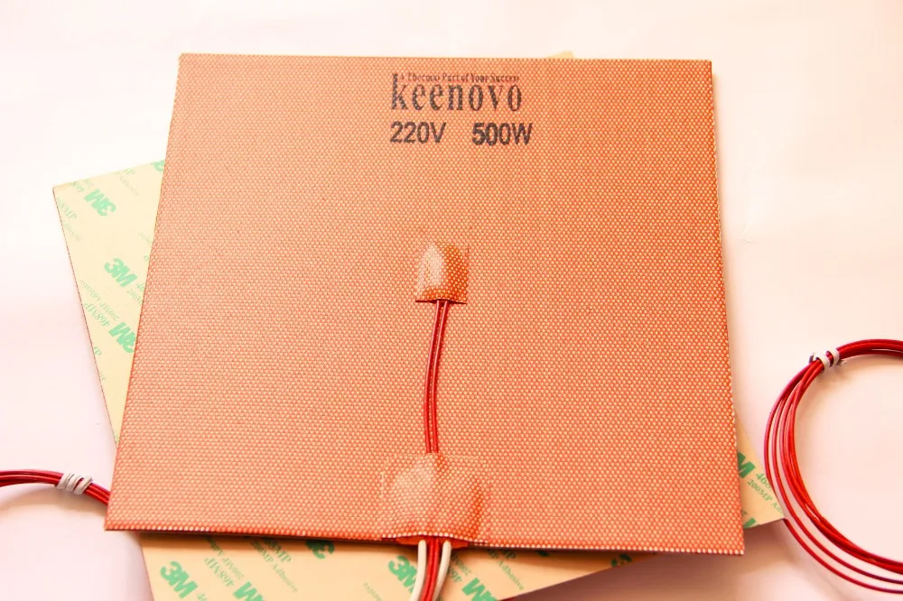 200X200mm 500W @ 220V w/Thermistor Keenovo силиконовый нагреватель куб Prusa i3 RepRap 3D принтер Heatbed