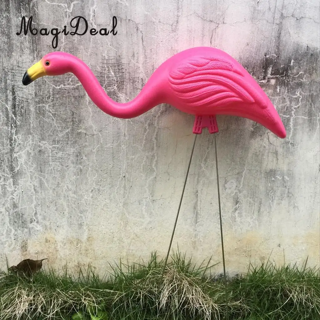 MagiDeal Realistic Large Pink Flamingo Garden Decoration Lawn Ornament Home Shelf Display Hand Craft Gift