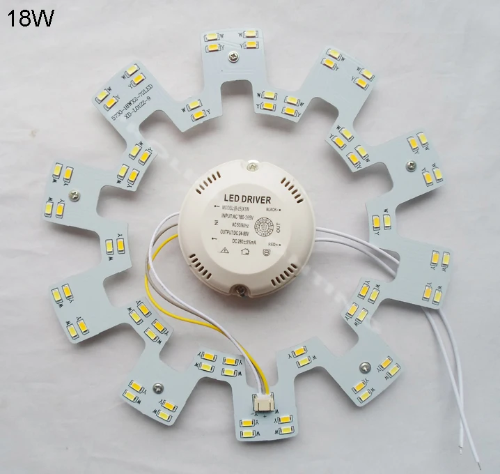 Новое поступление 120V 220V 230V 240V двойной цвет: теплый белый и холодный белый свет, 18 Вт, 24 Вт, светодиодный потолочный светильник, лампа для Сделай Сам установка круглый