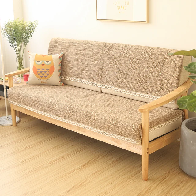 Buy Light Wood Color Thick Woven Cloth Sofa Cover Four