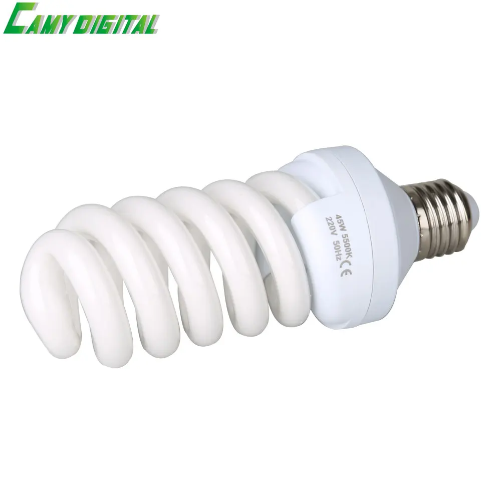 Tricolor Photography Continuous Light Spiral Bulb 220V/110V 45W 5500K