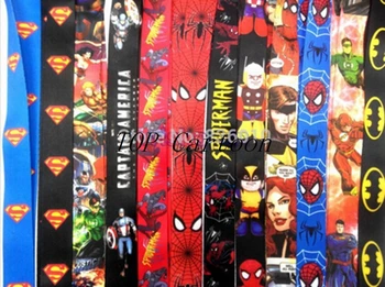 

Free Shipping 50 Pcs Popular Cartoon Superhero Mobile Phone Neck Straps Keys Camera ID Card Lanyard W45