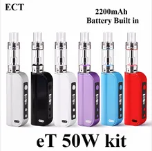 Electronic Cigarette Kit font b Vape b font Box Mod E Cigarette ECT eT 50 50W