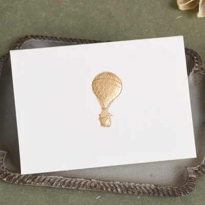 Креативные мини поздравительные открытки оптом золотые рельефные открытки Бумажные 3D маленькие подарочные открытки для дня рождения рекламный подарок - Цвет: Ballon