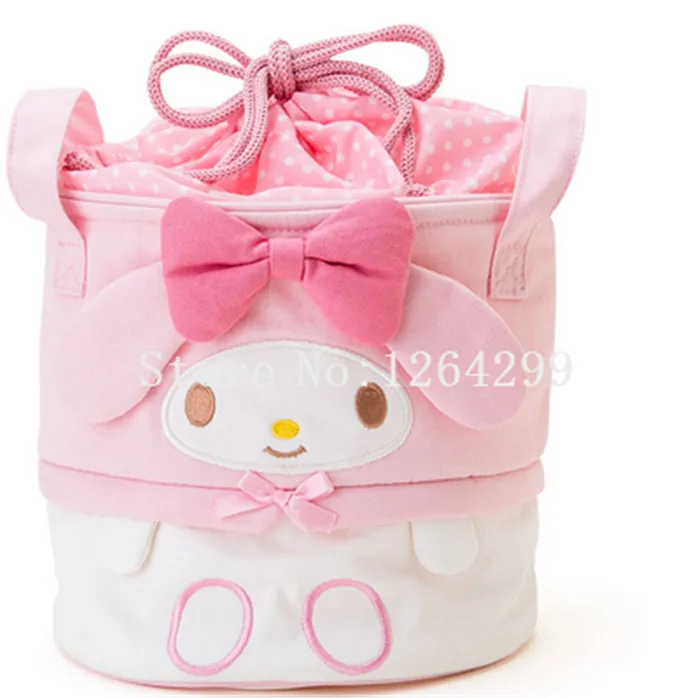 Новая мода My Melody Девушки Женщины Холст Drawstring сумки для обедов детские сумки для детей