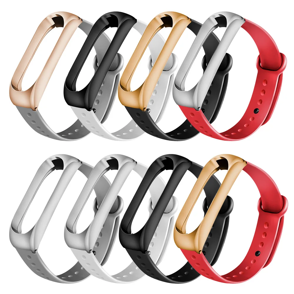 Металлический ремешок для часов Xiaomi Mi Band 3 стальной без фиксации не Miband 4 сменный