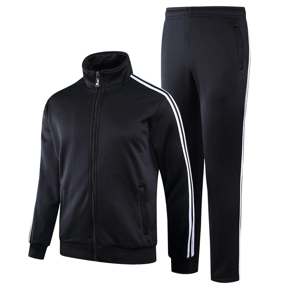 YIHUAHOO رياضية الرجال الشتاء سميكة المخملية الدافئة الفراء سترة الملابس مجموعة اثنين قطعة Sweatpants الرياضية بذلة رياضية KSV-TZ090
