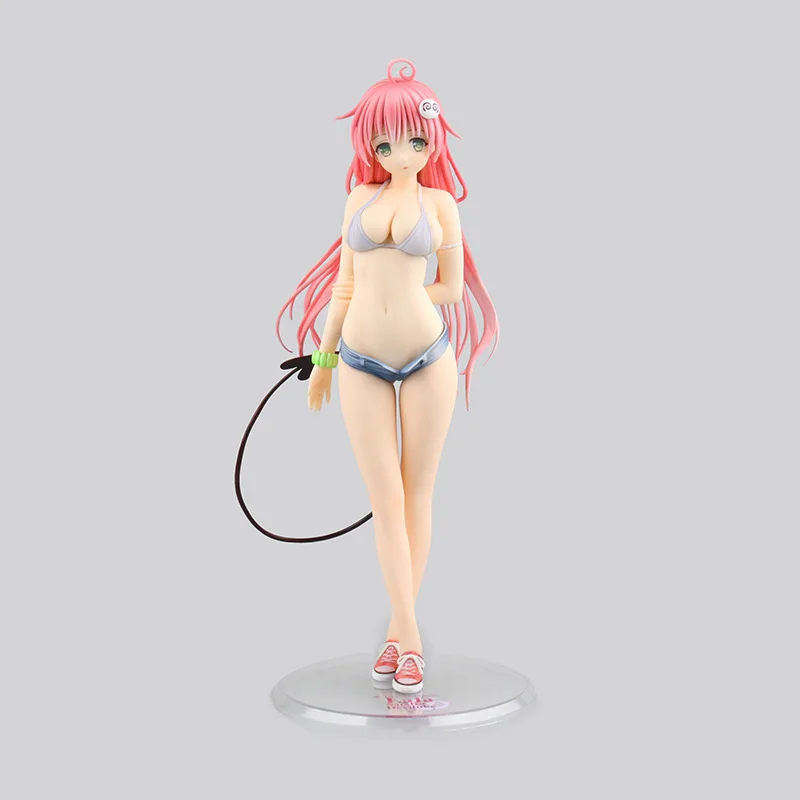

Anime Sexy Doll MF TO LOVE RU Darkness Lala Satalin Deviluke Swim Suit Ver PVC Action Figure Model Toy 26 cm