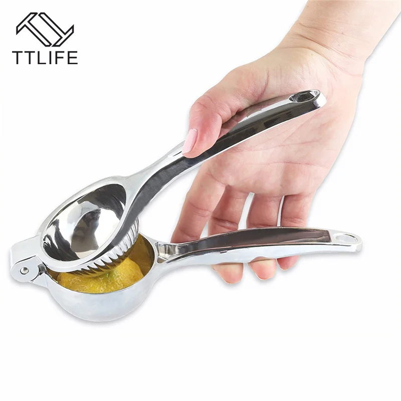  TTLIFE Stainless Steel Lemon Squeezer Lemon Manual Juicer Sturdy Lime Squeezer Anti-corrosive Manual Lime Fresh Juice Tools 