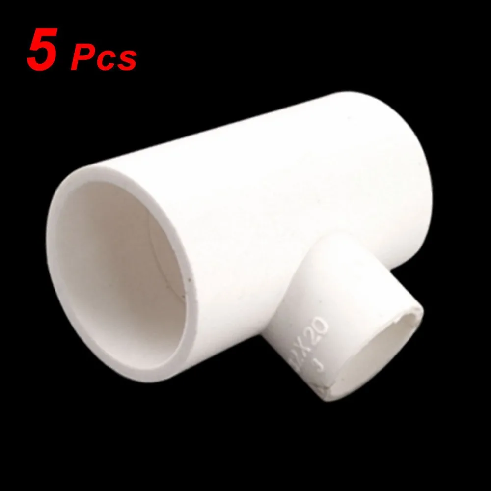5 Pcs 32mm to 20mm PVC U Water Pipe Tee Adapters Connectors Fittingsin