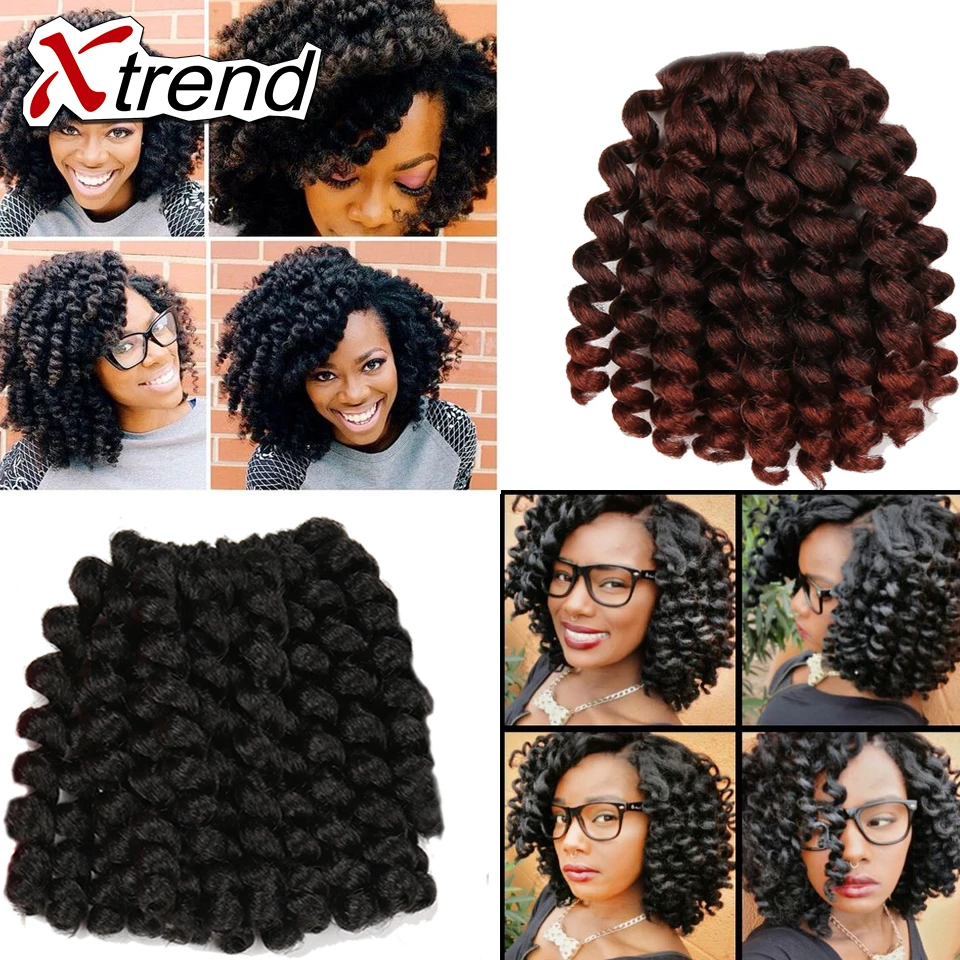 Горячие 6 цветов 2X Значение Ombre Jumpy Палочки Завитка Крючком Косы 8 inch 75 г Отказов