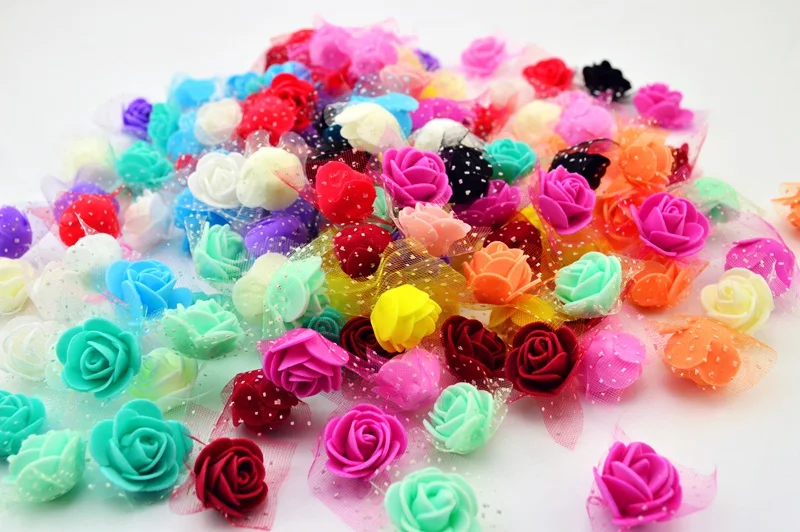 50x Wedding Fake Rose Artificial Foam Flower Party Head Décor Light Blue 50x Wedding Fake Rose Artificial Foam Flower Party Head Décor Light Blue