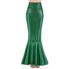 Сексуальная высокая талия Русалка плавник юбка-годэ для женщин Костюм макси юбка-взрослый размер