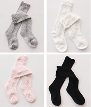 New girls Thick cotton prints socks baby kneepad boneless seam mesh tube socks infant for 1-3 years old