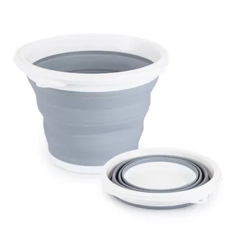 

Plastic TPR wash Vegetable Fruit basket Folding 32x25cm Portable Camping Fishing Kitchen Bathroom Cleaning Washing Bucket B487