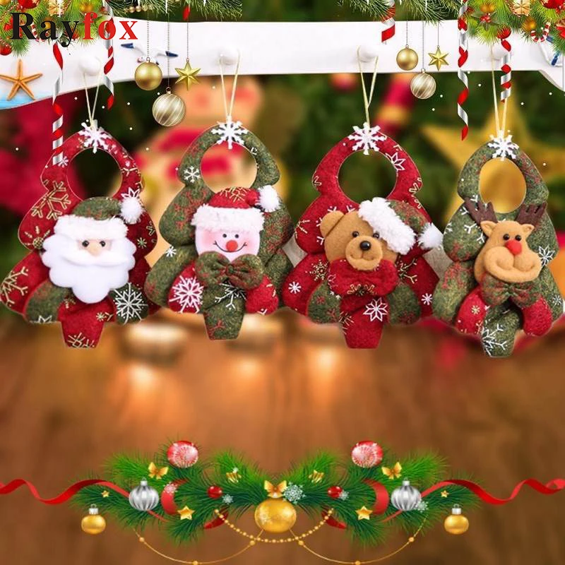 

2019 Christmas Decorations For Home Santa Claus Pendant Door And Window Hanging Ornaments Christmas Tree Decoration Holiday Gift