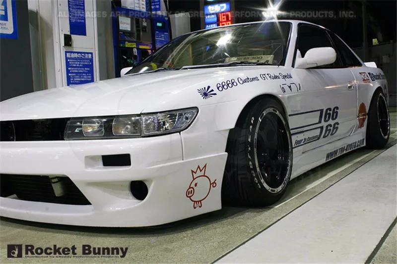 1989-1994 Nissan S13 Silvia PS13 Rocket Bunny V1 Style Body kit FRP (9)