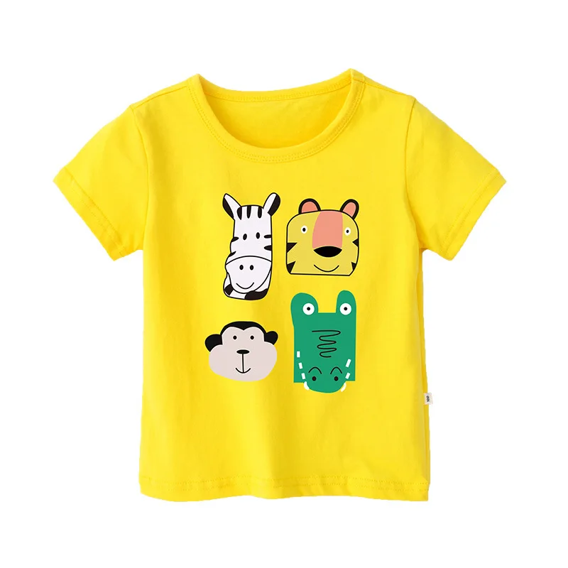 

Baby Boys T Shirt Girls Cotton Tops for Girl Tees Cartoon Animal Print Kids Outwear Children Clothes Top 2-12 Year Boys Clothing