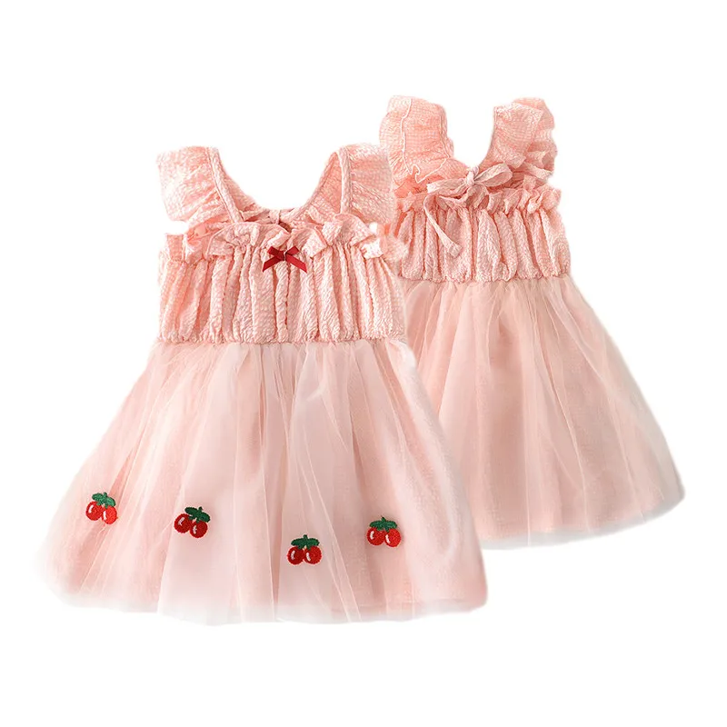 

Princess Style Newborn Baby Dresses for Girl Summer Baby Girls Dress Birthday Wedding Party Pink Dresses Baby Girls Clothes