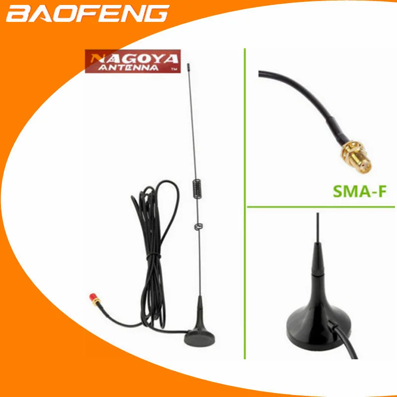 2PCS Magnetic HF Antenna Nagoya UT-106UV Vehicle Mounted Car For Baofeng 888S 5R Two Way Radio Walkie Talkie Accessories | Мобильные