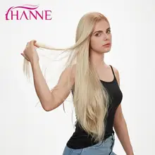 HANNE Long Straight Lace Front Ash Blonde Ombre Synthetic Wigs For Black Or White Women Cosplay Or Party Wig