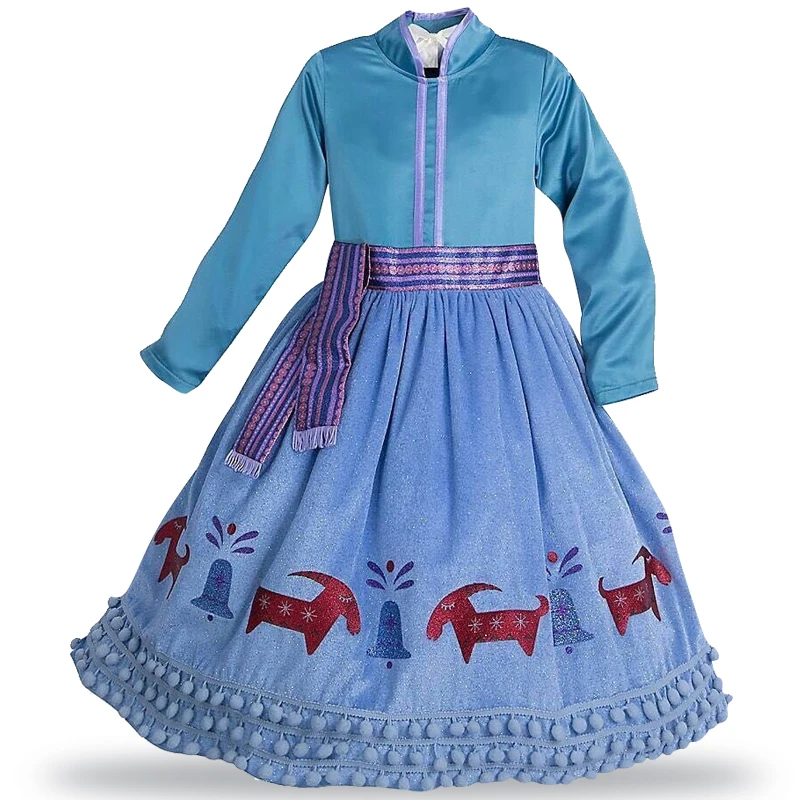 Платье Анны и Эльзы; маскарадный костюм «богиня Аладдина Жасмин»; Детские платья для девочек; праздничное платье принцессы для малышей; Одежда для девочек