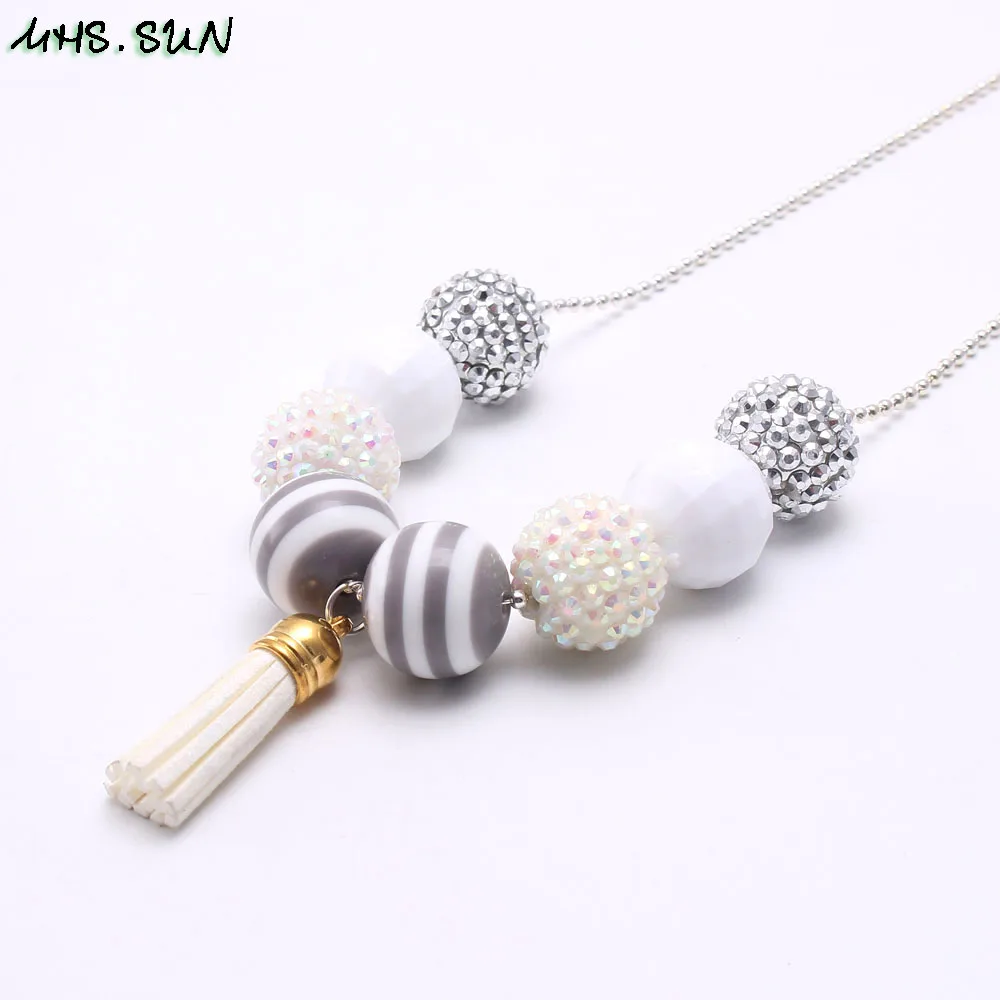 BN595-1 (2),$1.8-1PC,50g.Handmade Baby Bubblegum Beads Necklace Chunky Children Jewelry Necklace Long Chain Necklace For Girls Gift 1PCSlotJPG