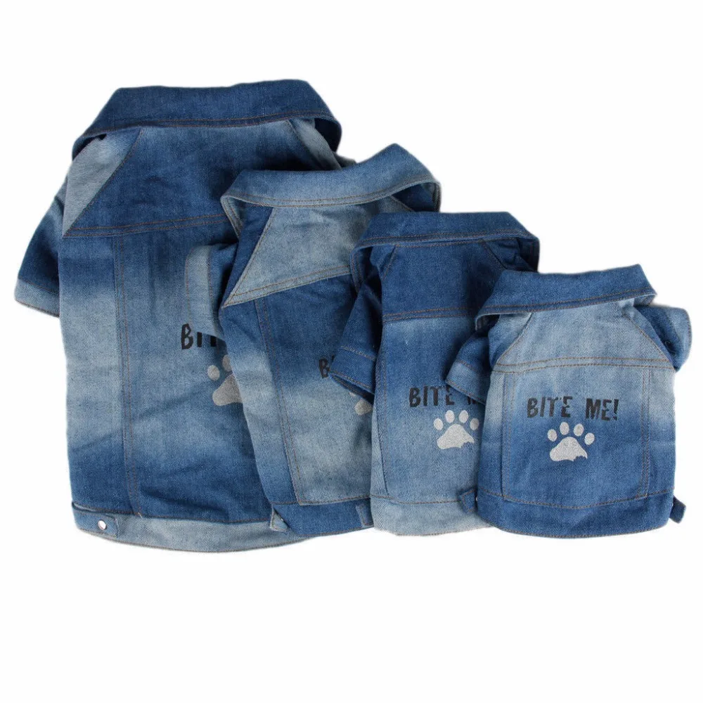 Одежды любимчика Жан Denim Пальто Собаки Щенок Одежда Cat Мода собака Зимнее пальто
