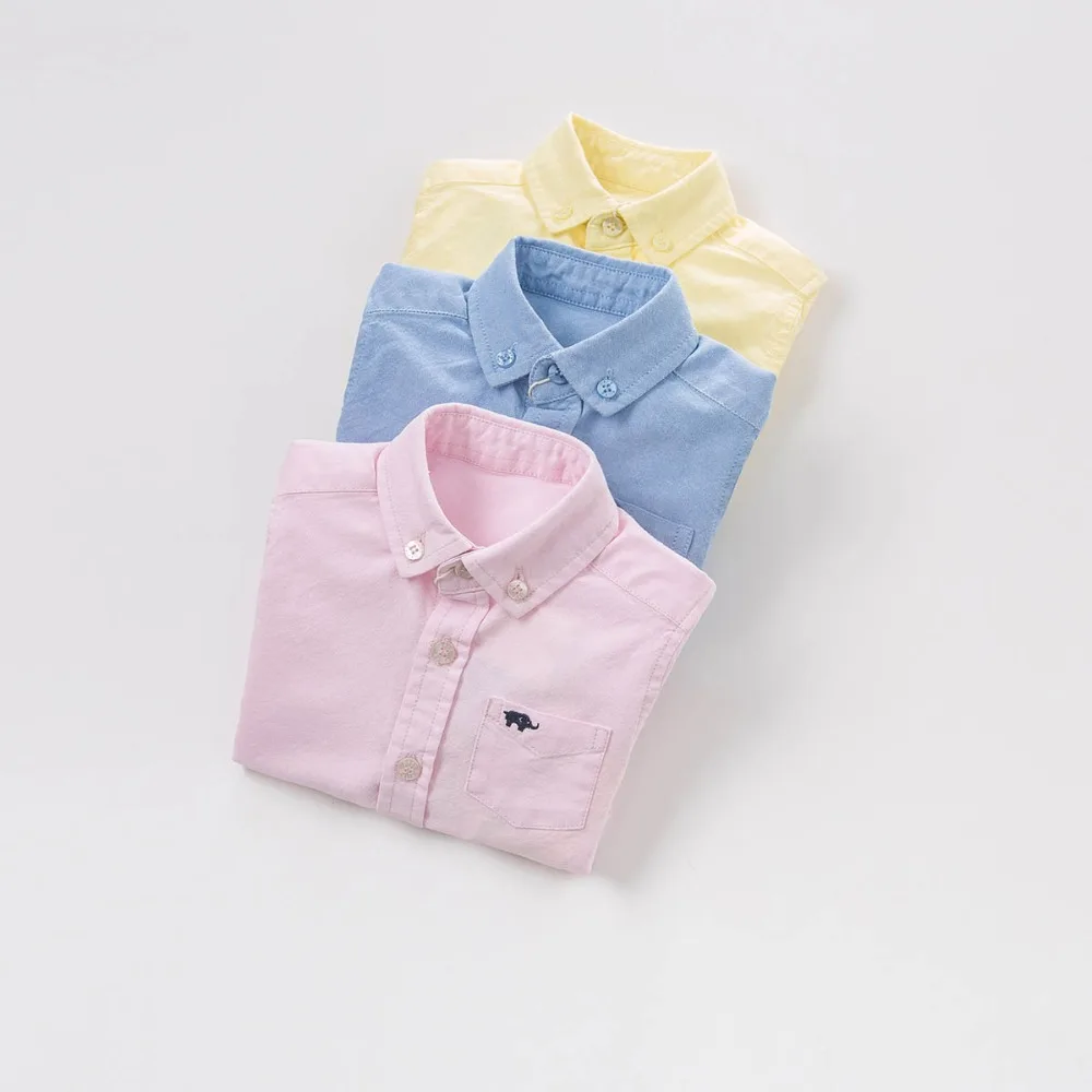 DB5010 dave bella/весенние модные рубашки для маленьких мальчиков; повседневные розовые рубашки