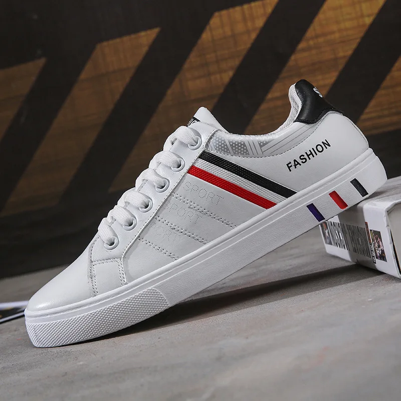 

2019 spring and summer new men's shoes Korean version of the wild white shoes youth middle school students casual shoes