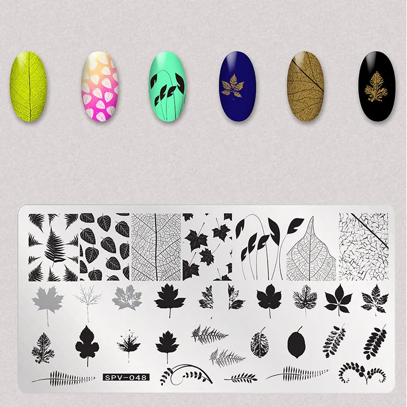 1 шт сухие цветы для ногтей штамповки пластины листья изображения прямоугольный, для нейл-арта штамп пластины Маникюр Шаблон инструменты для трафаретов