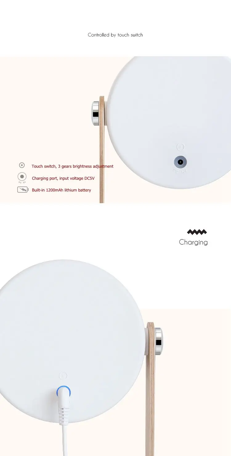 Viagem de Acampamento Lâmpada de Leitura Criativo Multifuncional Lanterna Portátil Dobrável Usb Levou Secretária Casa Luz Noturna Dimmer Led 8 Criativo LED Multifuncional Viagem de Acampamento Lanterna