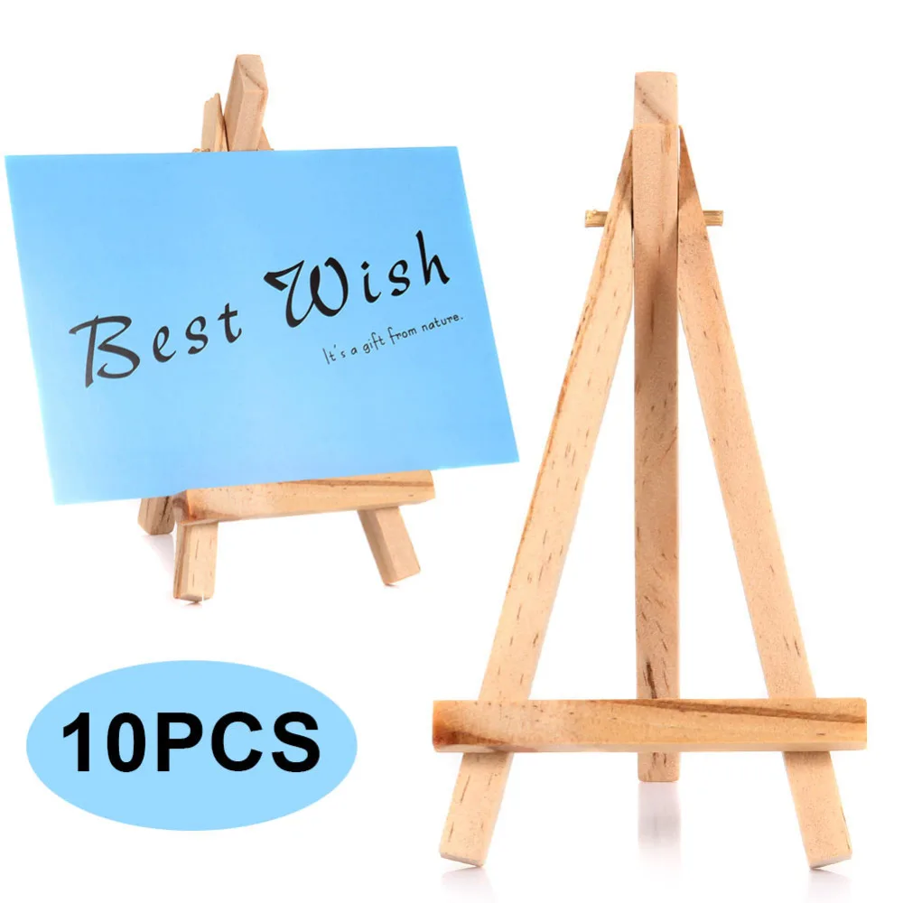 10pcs Mini Wooden Easels Cafe Table Number Easel Practical Place Name Holder Multifunction Stand
