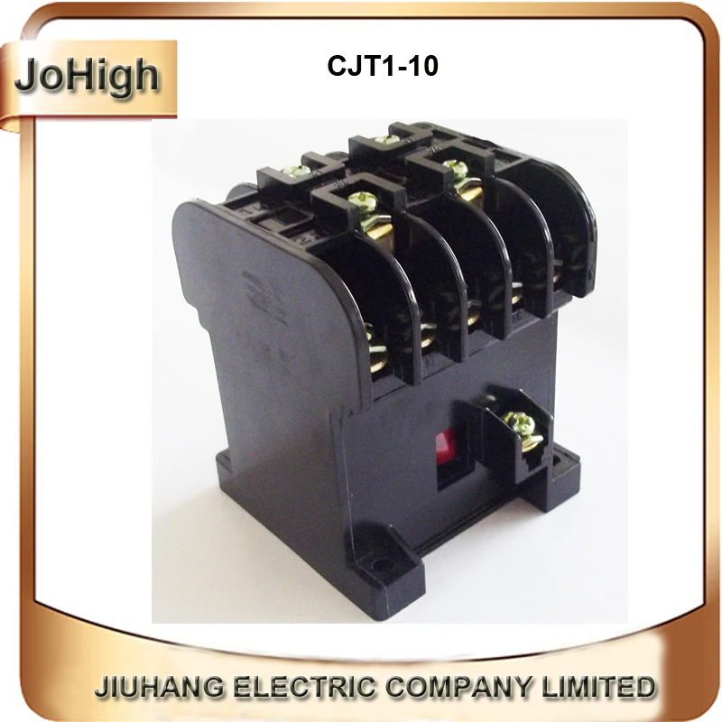 

CJT1-10 3 Poles 3P 2NO 2NC 10 Amp 380 Volts Motor Control AC Contactor Small Size