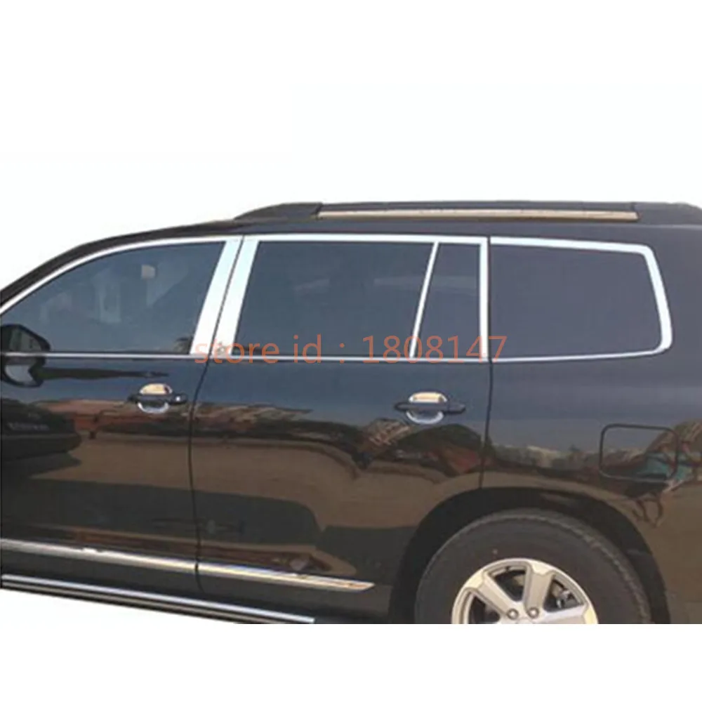 Для Toyota Highlander 2008 2009 2010 2011 Автомобильная липучка из нержавеющей стали Стекло окно декоративная подушка средняя стойка полоса отделка 20шт