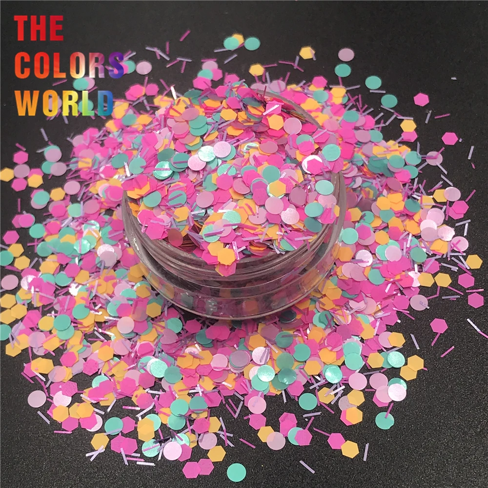 TCT 286 Mix цветные ногти с блестками художественное оформление ногтей Body Glitter макияж