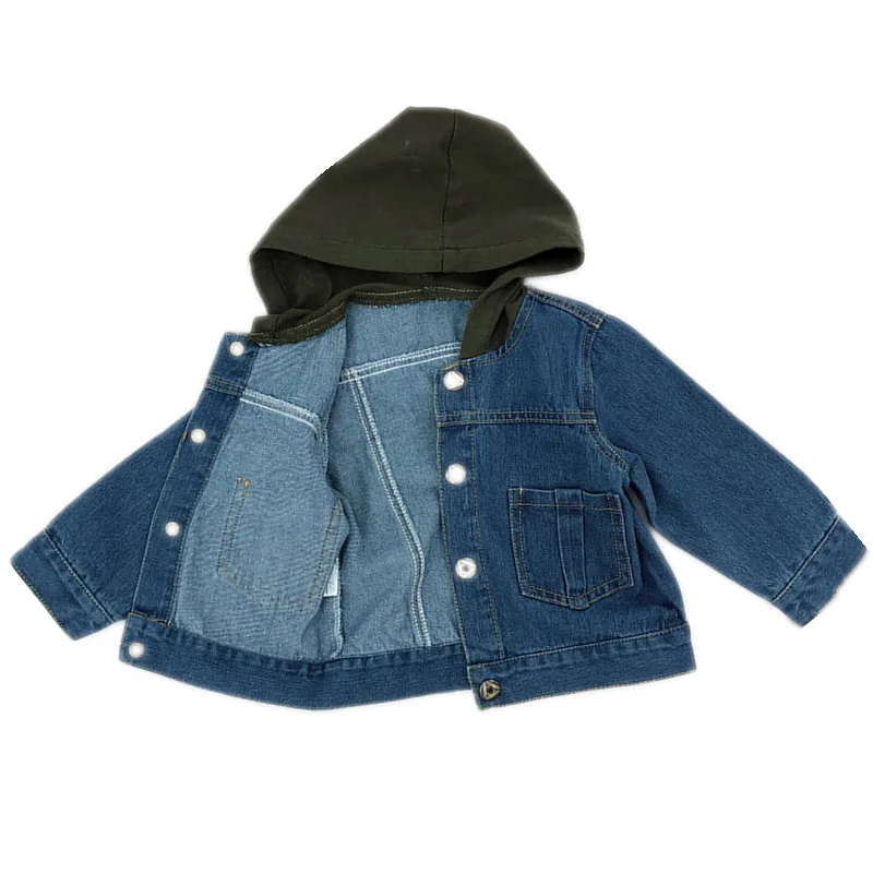 

12M to 6 years baby & kids girls hooded jeans jacket children girl fashion fall winter denim jeans coat outwear clothes