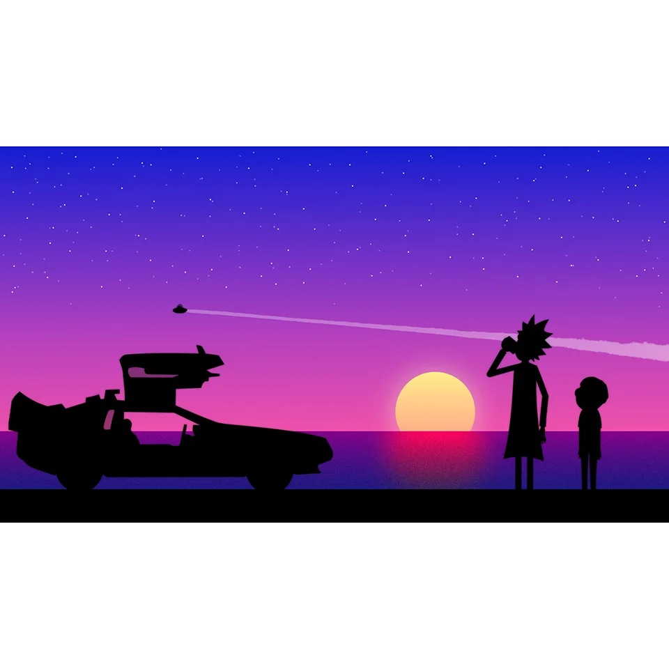 

Embroidery Sale 5D Handmade Cross Stitch Gift Diamond Painting Cartoon Rick Morty Full Square Drill Wall Sticker Kids Room Decor