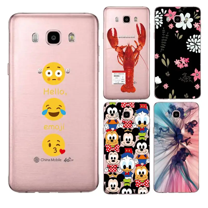 Мягкий прозрачный чехол из ТПУ с омаром для Samsung J3 J5 J7 S6 S7 S8 note8 A3 A5 C7 J2prime цветочный