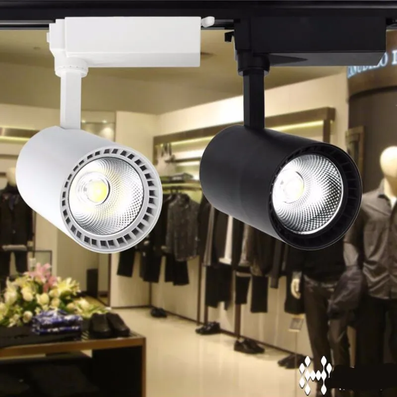 Led Rail Track Light 20w 30w Spot Light 2wire 3 Wire For Clothes Shop