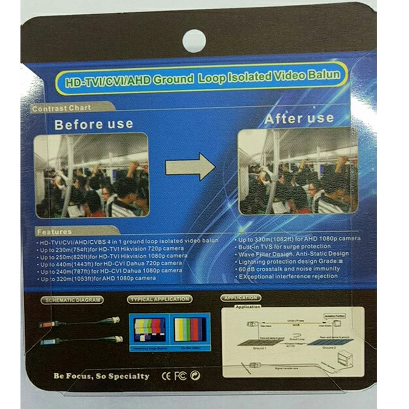 BNC коаксиальный кабель видео балун GB106A адаптер Разъемы HD AHD CVI TVI контур заземления Изолятор Защита от перенапряжения